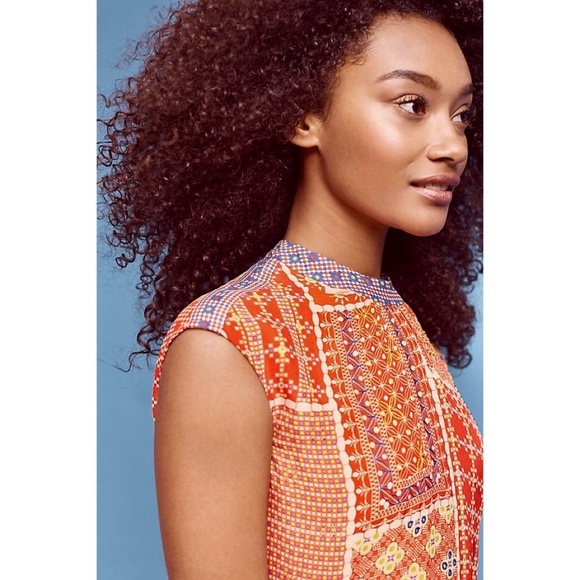 Anthropologie TANVI KEDIA Embroidered Beaded Sol Dress Maxi Bohemian Boho Small - Picture 7 of 16